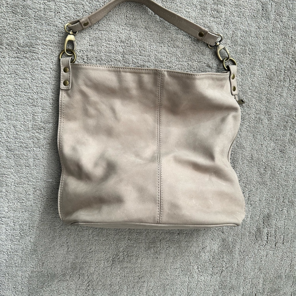 Sundance Microsuede bag in light gray